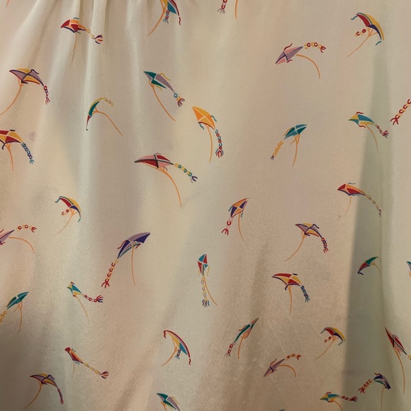 Vintage kite novelty small print button up blouse - Picture 8 of 9